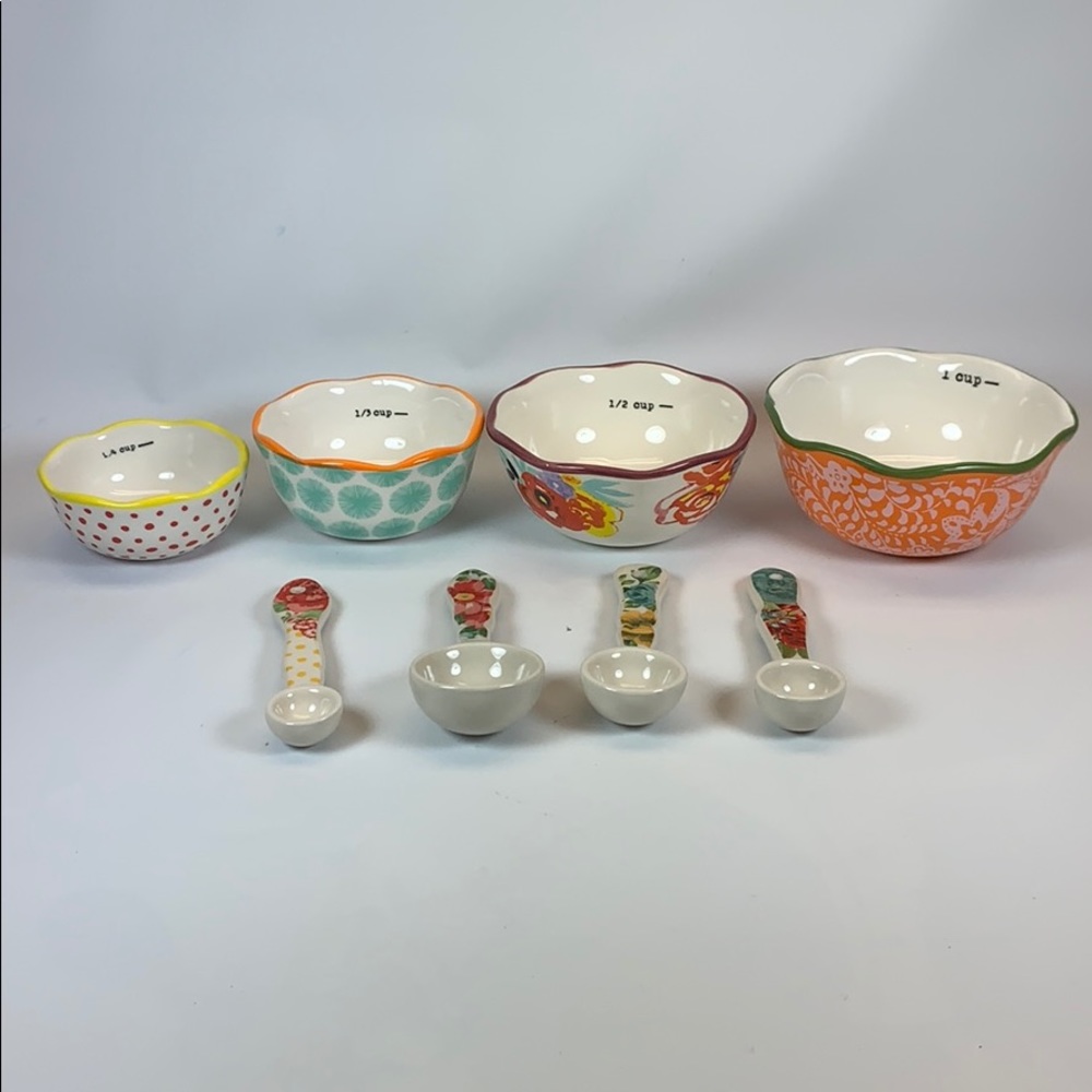 Pioneer woman floral measuring cups & spoons new - Picture 2 of 7